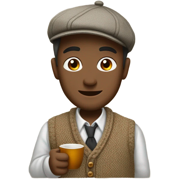 Typical Englishman drinking tea  emoji