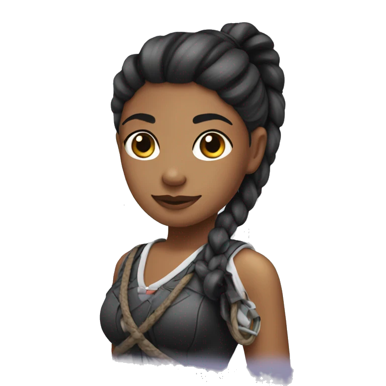 girl with pony tail with lasso emoji