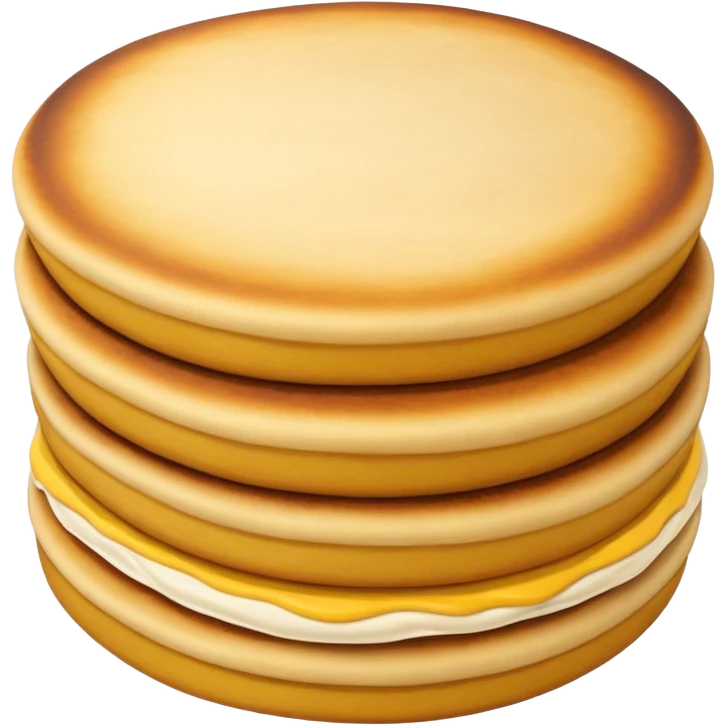 Colombian arepa, round corn cake, golden brown, slightly crispy exterior emoji