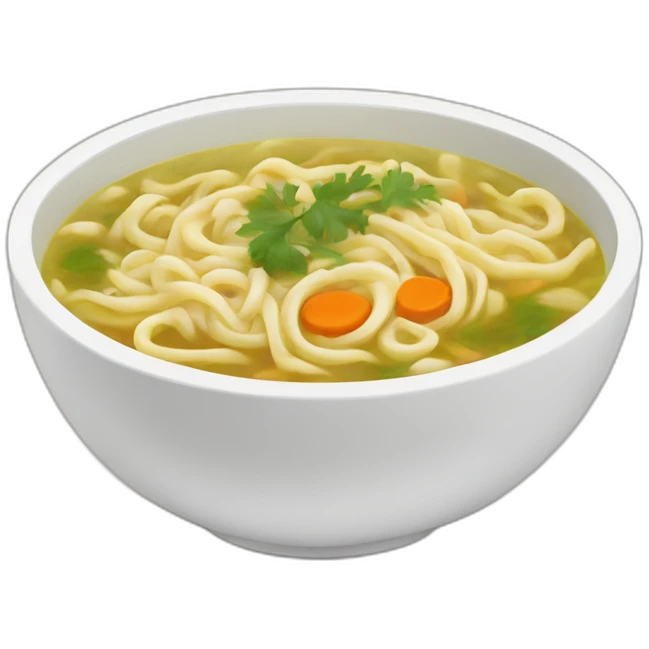 chicken noodle soup emoji