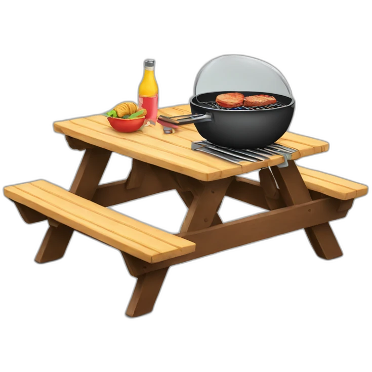 Grill and picnic table emoji
