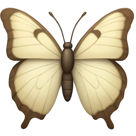 Cream butterfly emoji