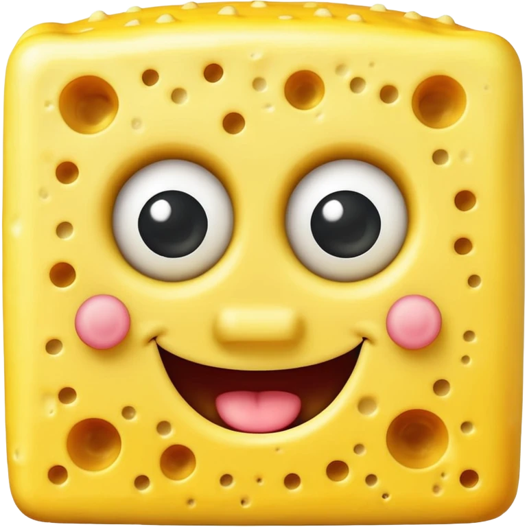 Give me a spongebob make it yellow but in cheese  emoji