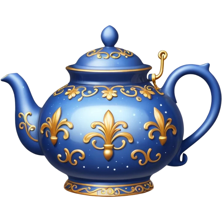 steaming teapot with sparkles emoji