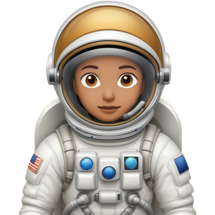 astronaut in white spacesuit spacewalking over a field emoji