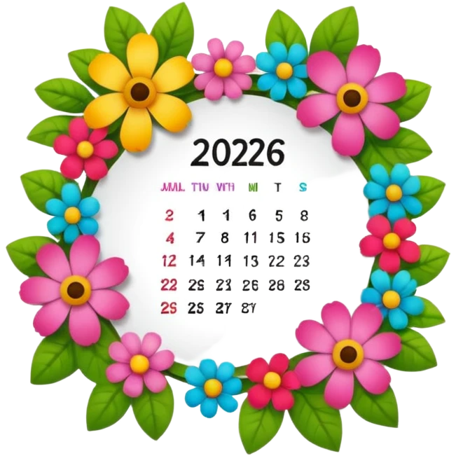2026 calendar emoji