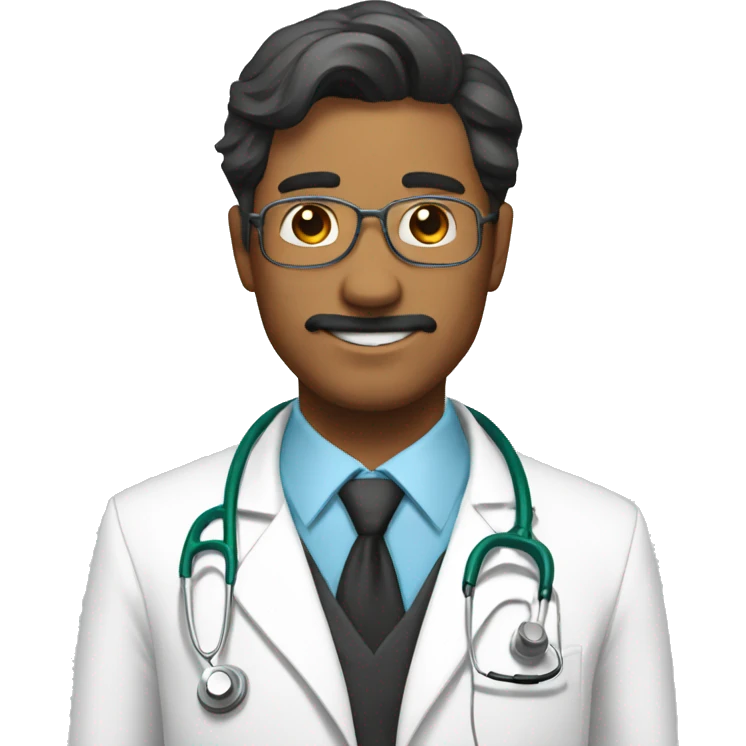 Doctor oftalmólogo castaño flaco emoji