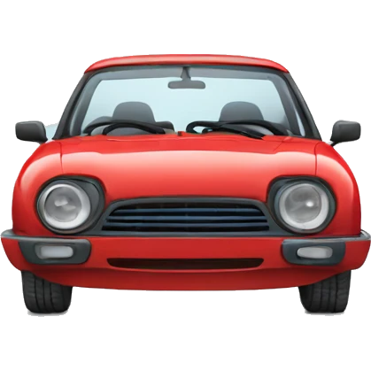 Voiture rouge et bleue emoji
