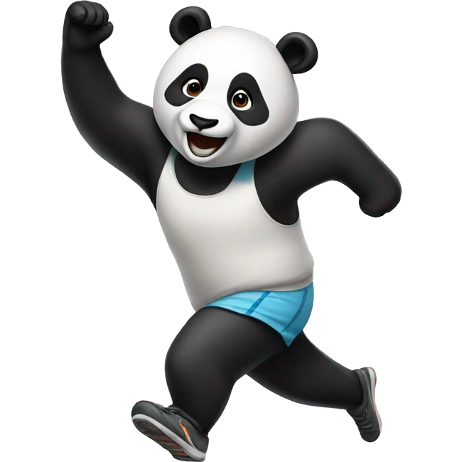 Running panda emoji