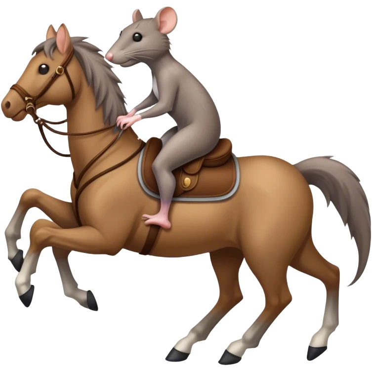 Rat riding horse emoji
