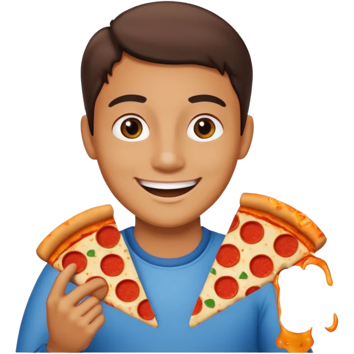 Pizza and I have to get love emoji