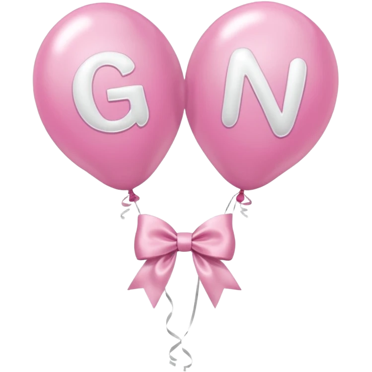 The name Gianna spelled with cute girl balloons emoji