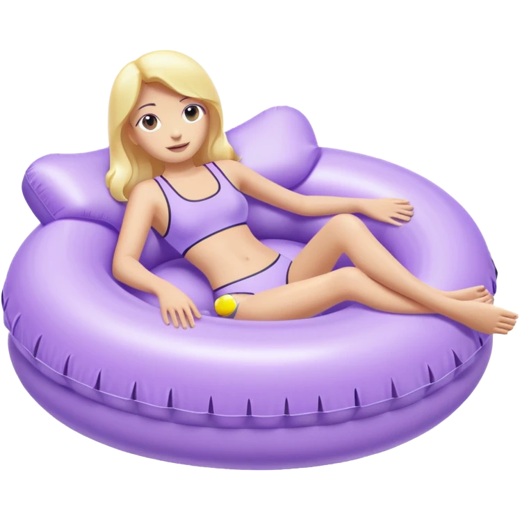 Pastel purple pool lounge float emoji