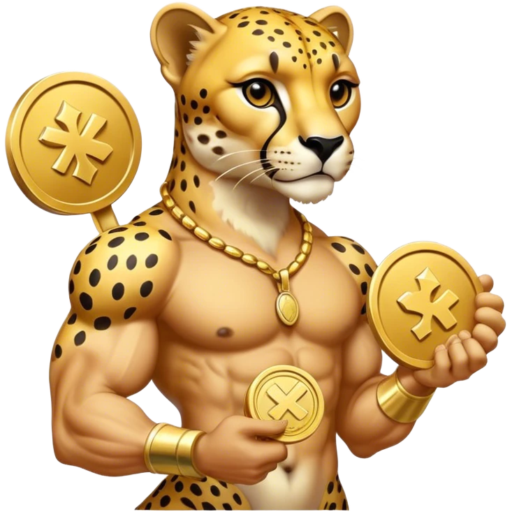 buff cheetah hold a Keeta token emoji