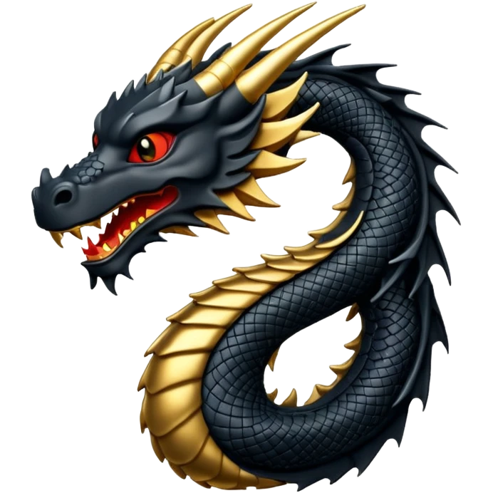 Black dragon symbol  emoji