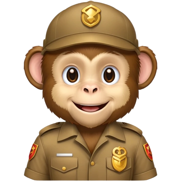 monkey wearing a utility uniform emoji