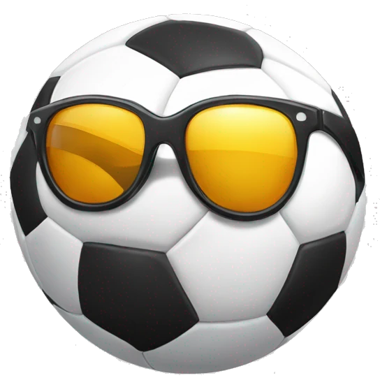 Soccer ball with sun glasses  emoji