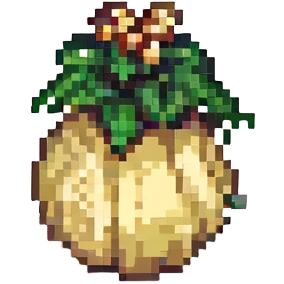 a parsnip, pixel art style, simple, colorful emoji
