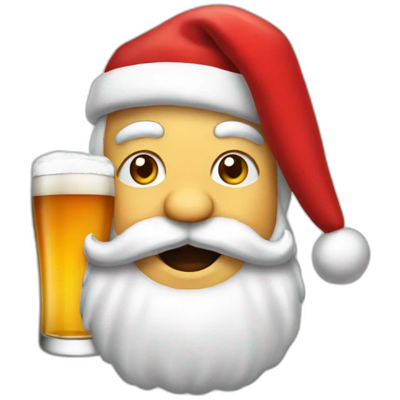Santa claus beer emoji