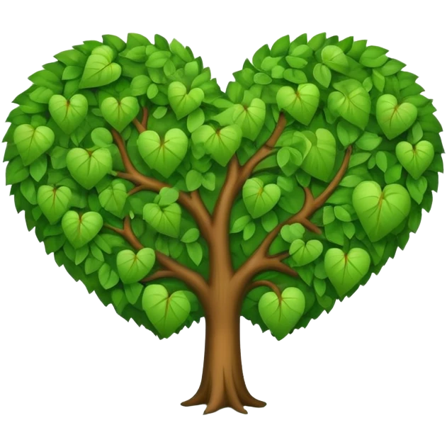 heart-shaped tree emoji