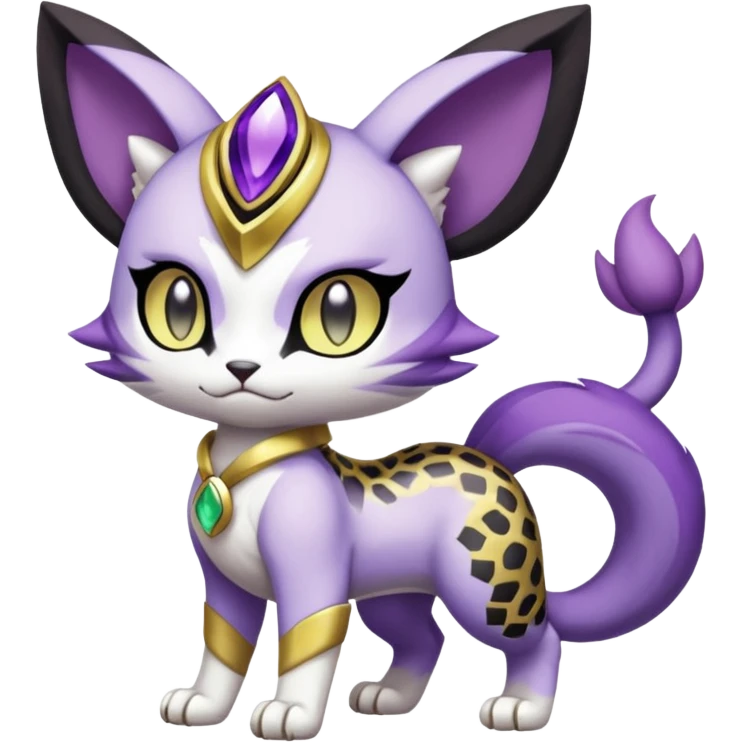 Meloetta-Meicoomon-Gatomon-Liepard-Pokémon-Digimon-Fakémon-fusion-hybrid-creature emoji