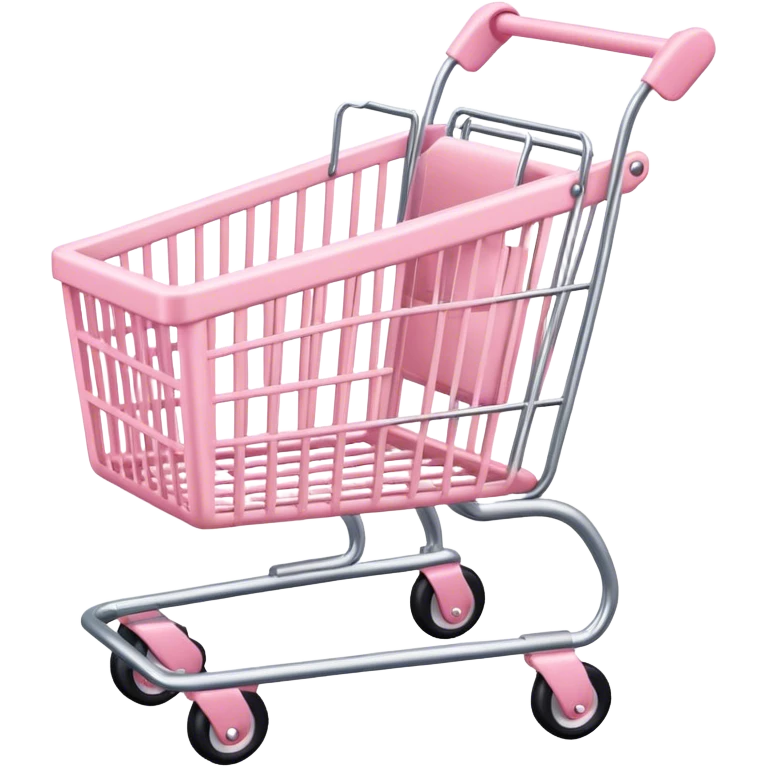 Pale pink shopping cart  emoji