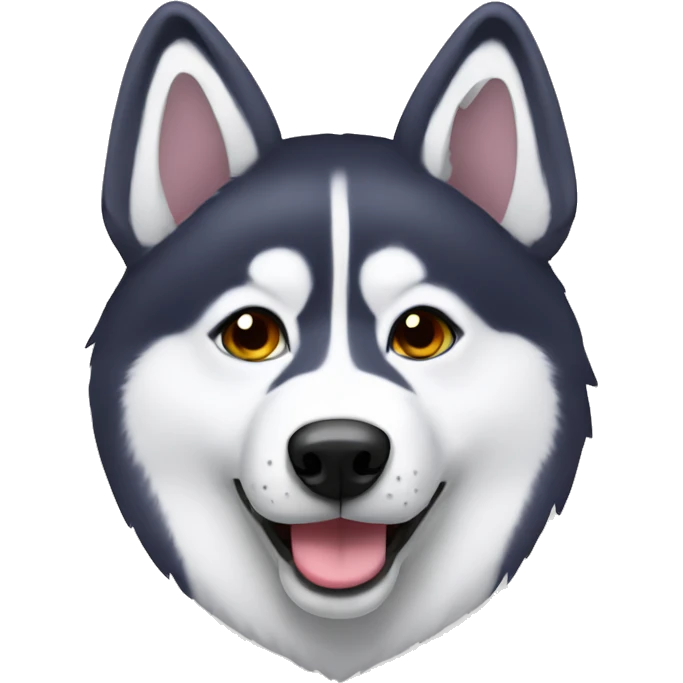 husky with hearts  emoji