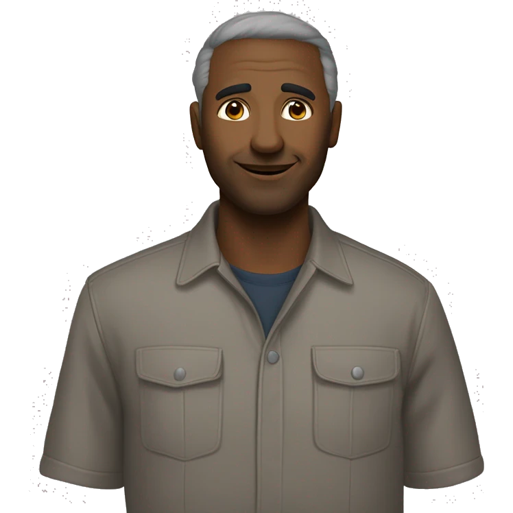 Человек улыбается и ест кость emoji