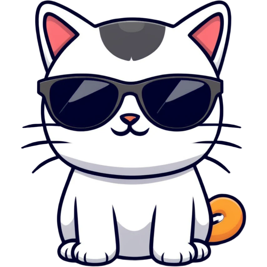 Cat with sunglasses emoji