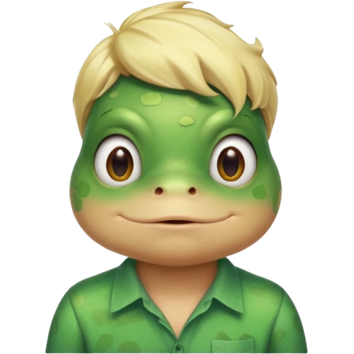 blonde frog with shirt  emoji