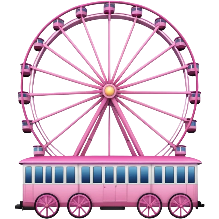 mix light pink dark pink and white theme park Ferris wheel emoji