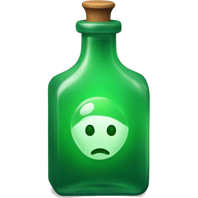 Green square potion bottle emoji