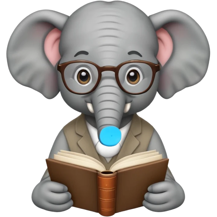 elefante estudioso emoji