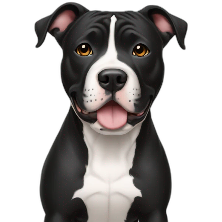 staffordshire, bull terrier, black emoji