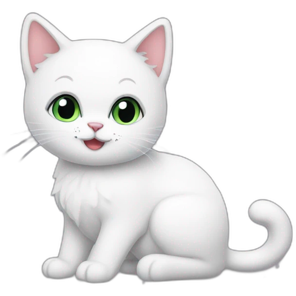 white christmas kitty emoji