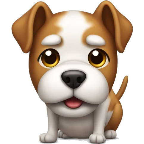 Dog pooping emoji