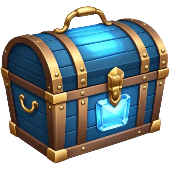 treasure chest blue glowing emoji