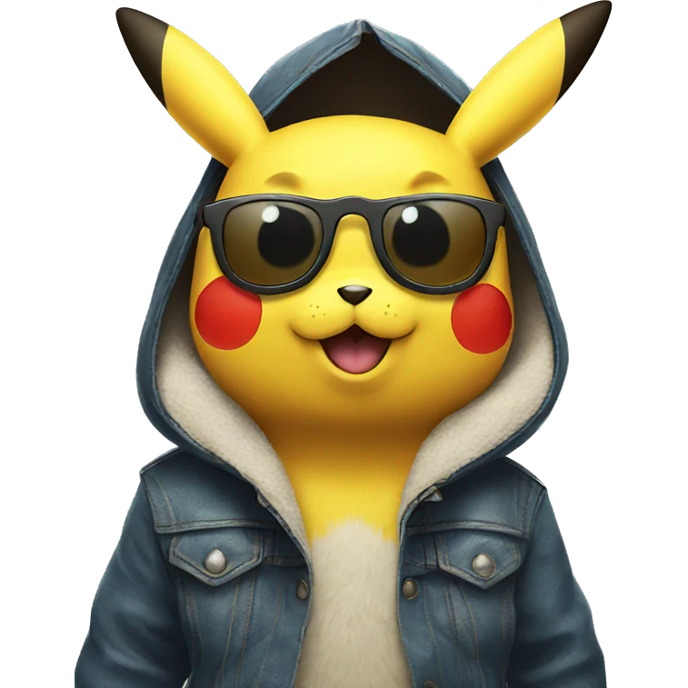 Pikachu wearing sunglasses emoji