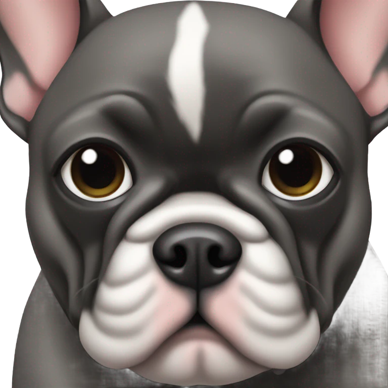 Dark gray French bulldog  emoji