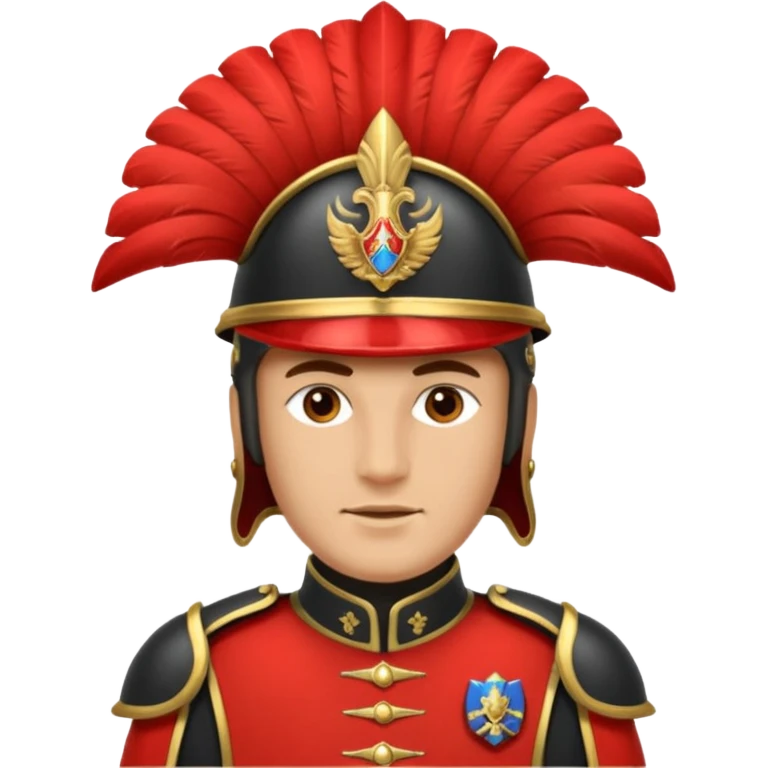 Palace Guard – red plume helm,Royal Soldiers. emoji