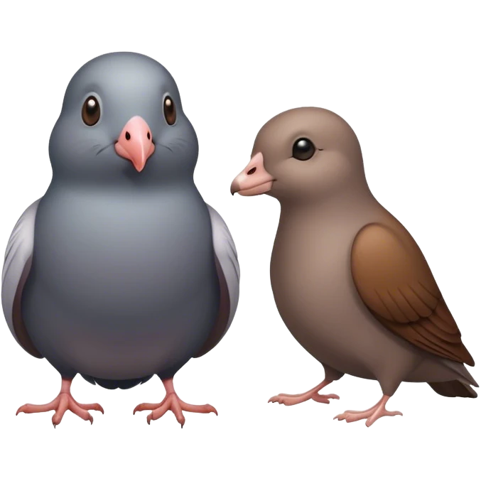 Pigeon and rat  emoji