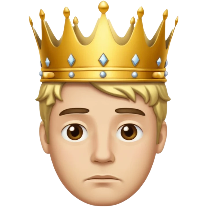 King is sad emoji