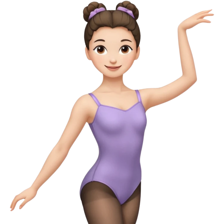 ballet bun  hair princes standing pose emoji
