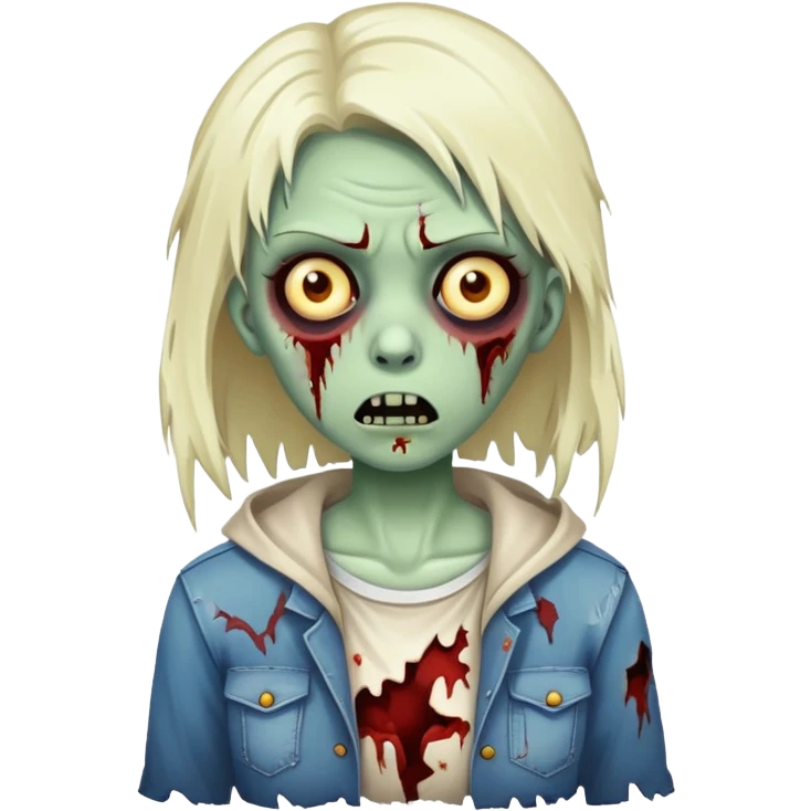 A zombie girl emoji