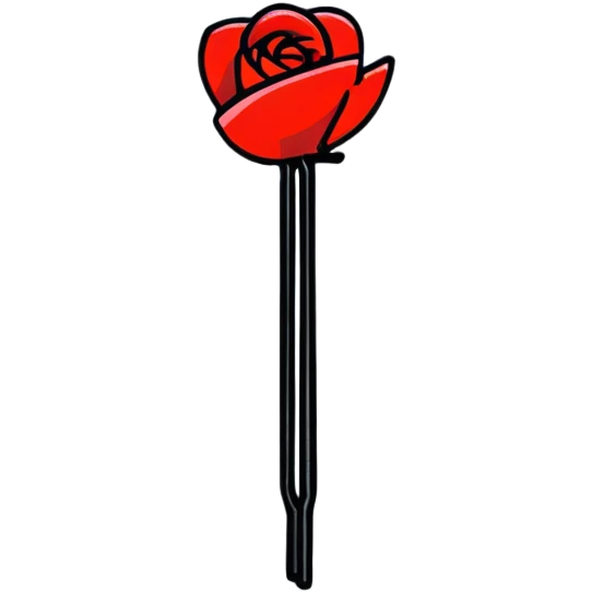 a cute red bobby pin hairpin emoji
