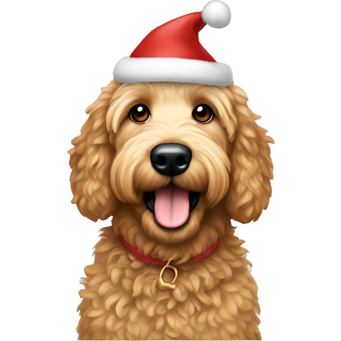 Christmas golden doodle  emoji