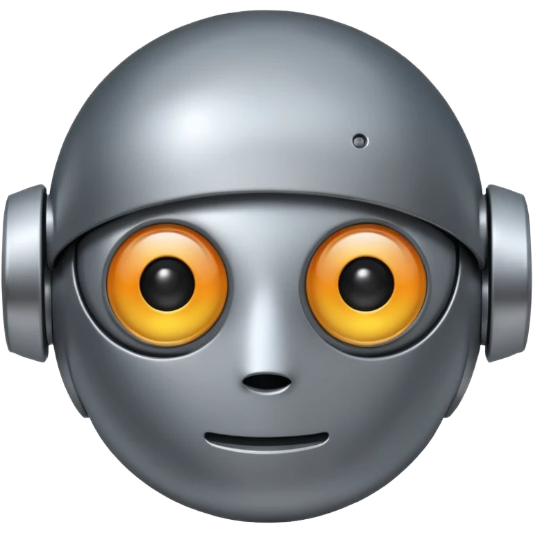 round  robot,one-eye, half body emoji