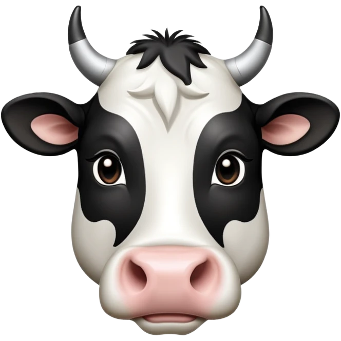 cinematic-noble-black-and-white-cow-portrait-emoji,-poised-and-regal,-with-a-large,-sturdy-build-and-a-beautifully-patterned-hide-of-rich-black-accented-by-crisp-white-patches,-deep-set-soulful-brown-eyes,-simplified-yet-sharp-and-sophisticated emoji