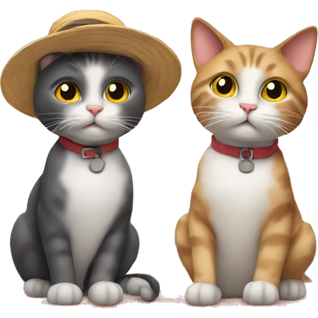 two cats on vacation in italy emoji
