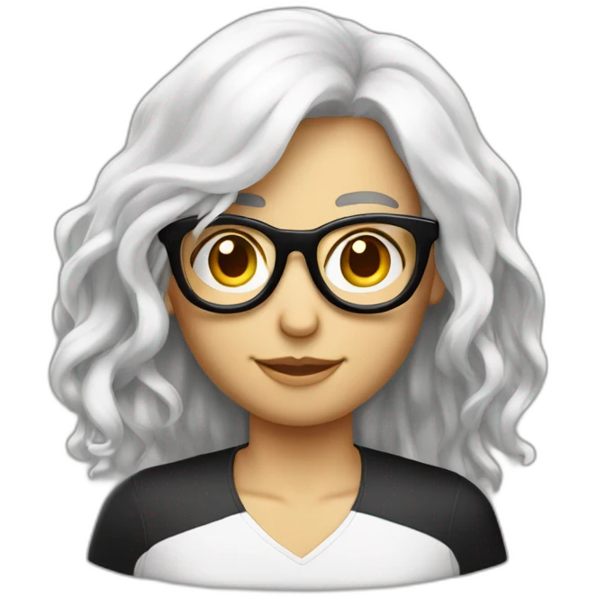 Garçon blanc cheveux noir qui porte des lunette avec une femme rousse emoji